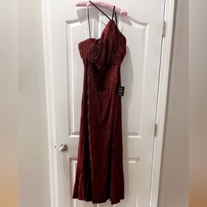 Red/gold shimmer formal dress
